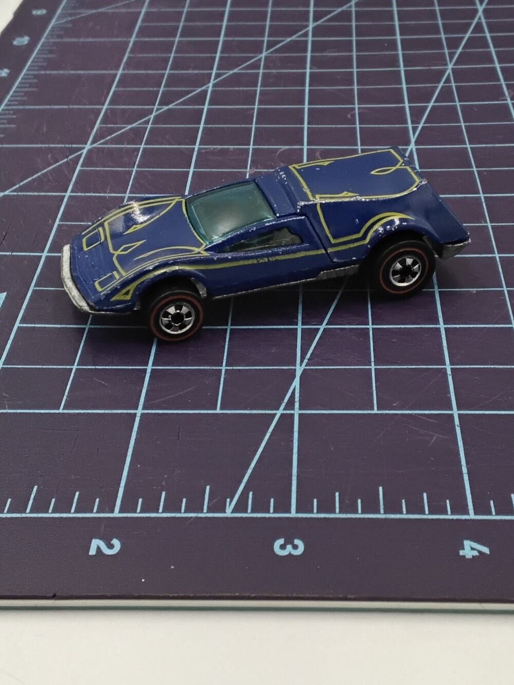 1969 BUZZ OFF Blue Enamel Flying Colors Redline Collectible Loose Hot Wheels